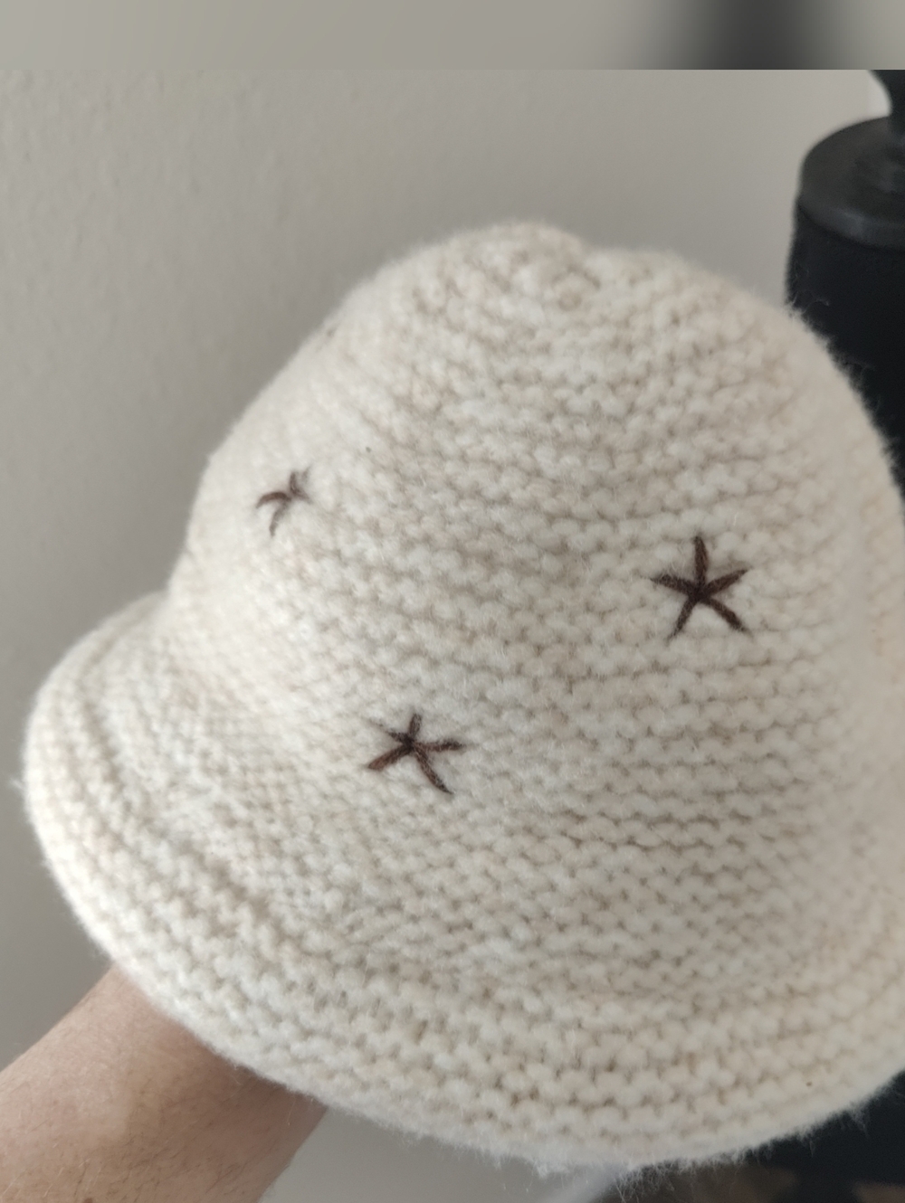 Free People Fuzzy Knit  Beanie Hat In Cream ][
